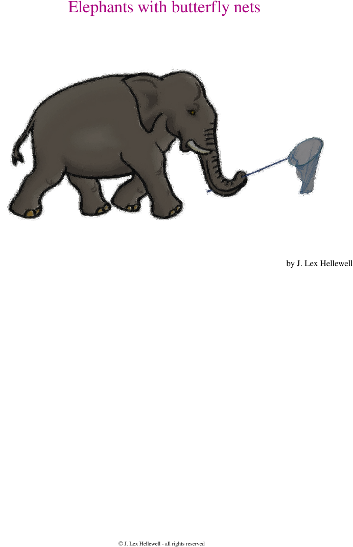 Elephants With Butterfly Nets Sheet Music Composed - Red Elephant (827x1169), Png Download