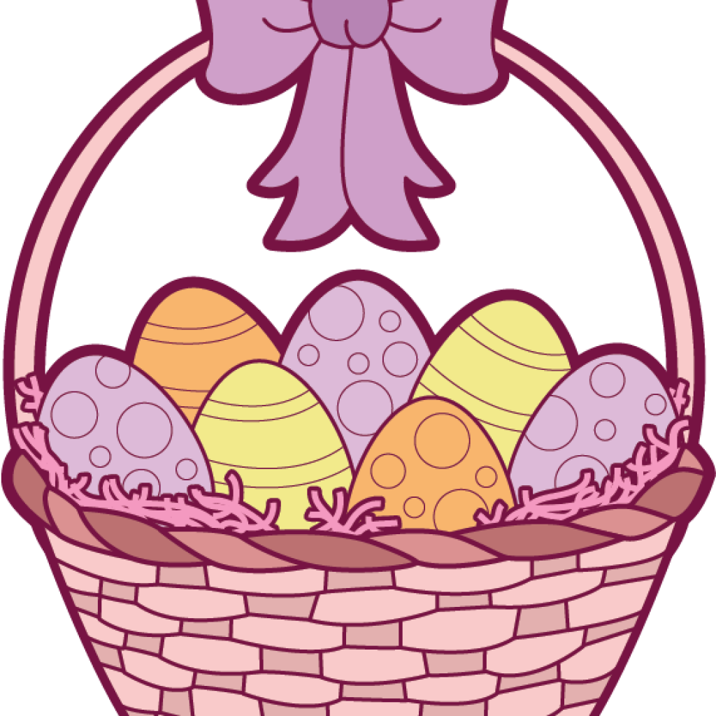 Basket Clipart Camping Clipart Hatenylo - Easter Basket Clip Art Black And White (1024x1024), Png Download