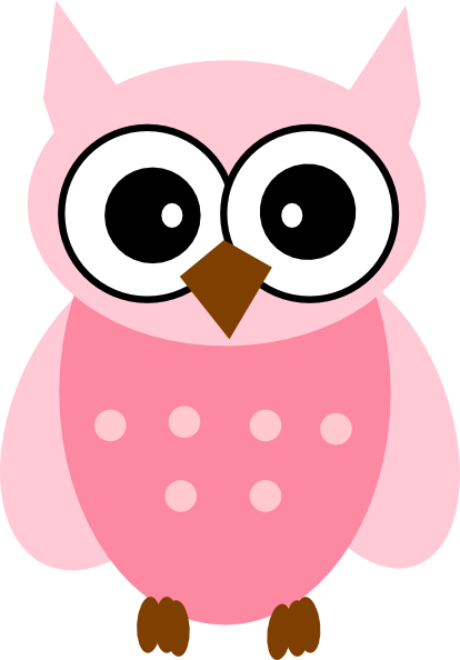 Pink Owl Png - Owl Eyes Clip Art (414x594), Png Download