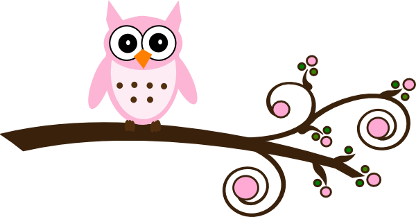 Owl Tree Branch Clip Art (600x313), Png Download