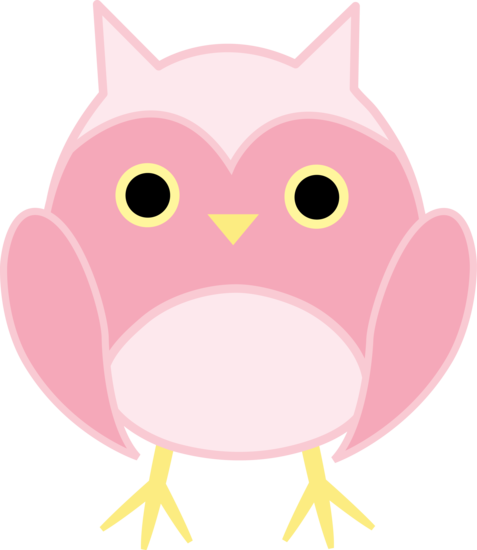Pink Owl Cartoon - Pink Png Owl (477x550), Png Download