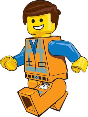 Emmet Lego Movie Free Vector - Lego Clipart (310x412), Png Download