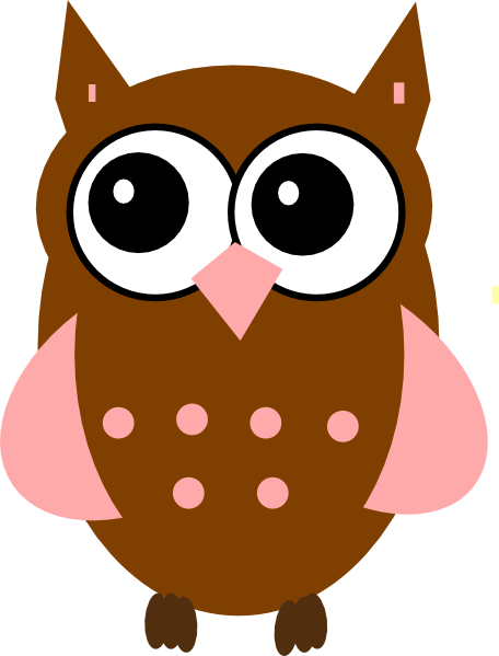 Pink Owl Svg Clip Arts 456 X 599 Px (456x599), Png Download
