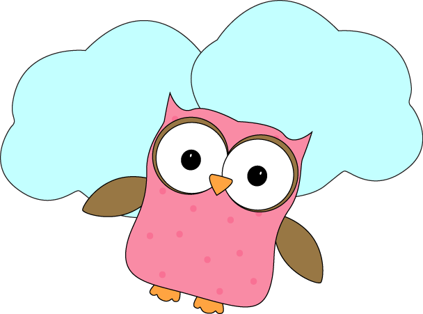 Flying Owl Clip Art - Clipart Owl Thinking (608x451), Png Download