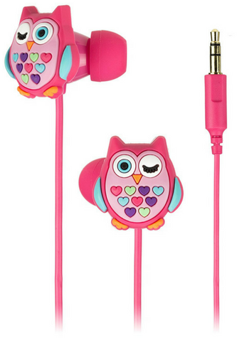 My Doodles Fun Childrens Character In-ear Headphones - Mydoodle My Doodles Earbud Owl Pink In-ear (500x500), Png Download