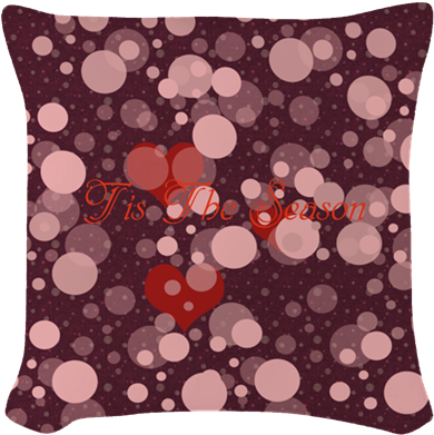 Custom Tis The Season Red Hearts Sparkles Textured - Cafepress Custom Tis The Season Red Hearts Cube Ottoman (460x460), Png Download