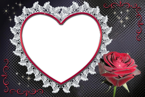 Photo Frame - Rose Heart - R And S Letter In Rose (498x334), Png Download
