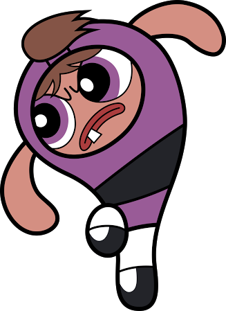 Powerpuff Bunny Flying - Powerpuff Girl Ugly Sister (327x449), Png Download