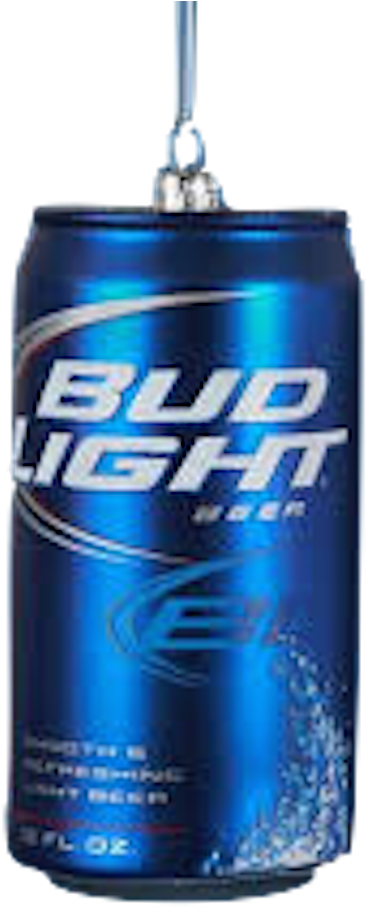 Budlight - Kurt Adler 4-3/4-inch Bud Light Beer Can Glass Ornament (540x917), Png Download