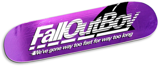 Too Fast Skate Deck - Fall Out Boy Mania Socks (600x600), Png Download