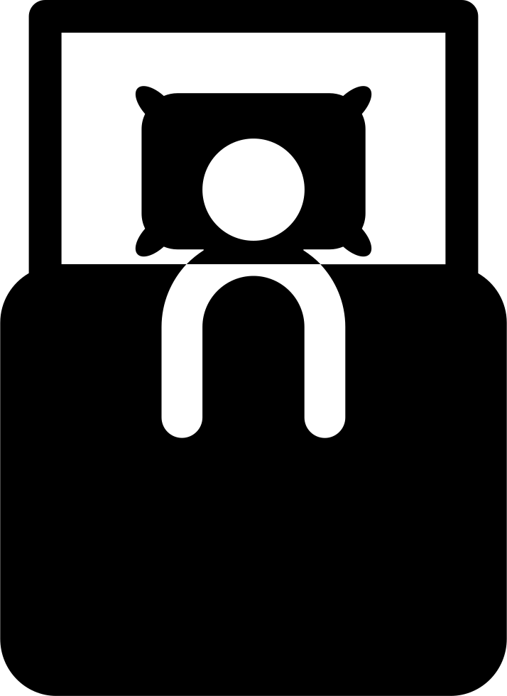 Person Resting In A Bed From Top View Comments - Bed Top View Icon (714x980), Png Download