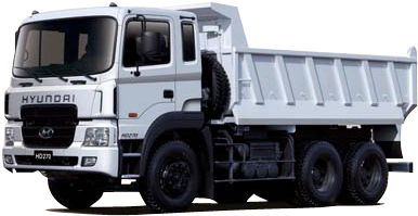 Tractor Deck Dump - Hyundai Dump Truck Png (535x305), Png Download