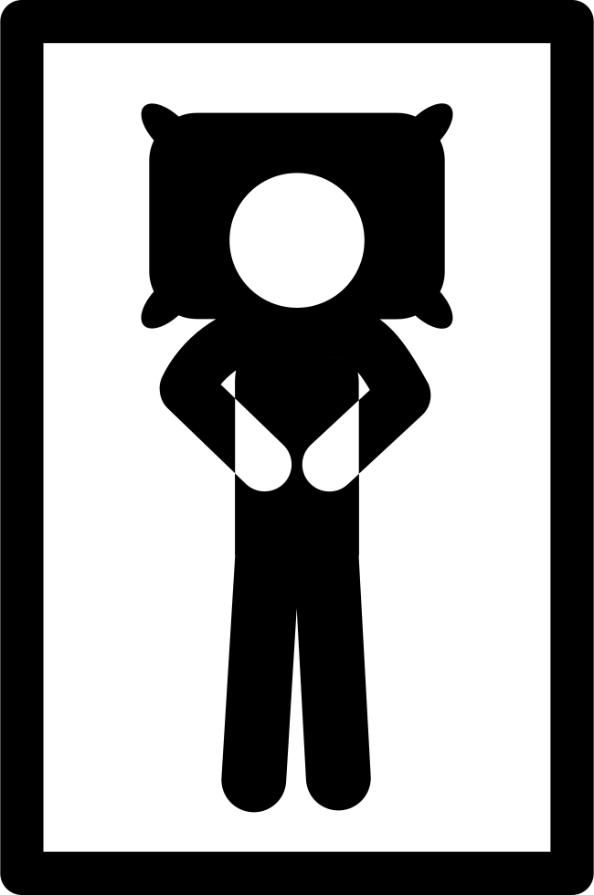 Woman Sleeping Lying On A Bed From Top View Comments - Icono Acostado (650x980), Png Download