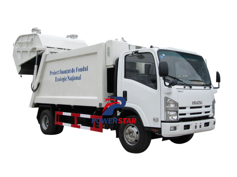 Refuse Compactor Isuzu Waste Compactor Truck - Isuzu Garbage Compactor (796x597), Png Download