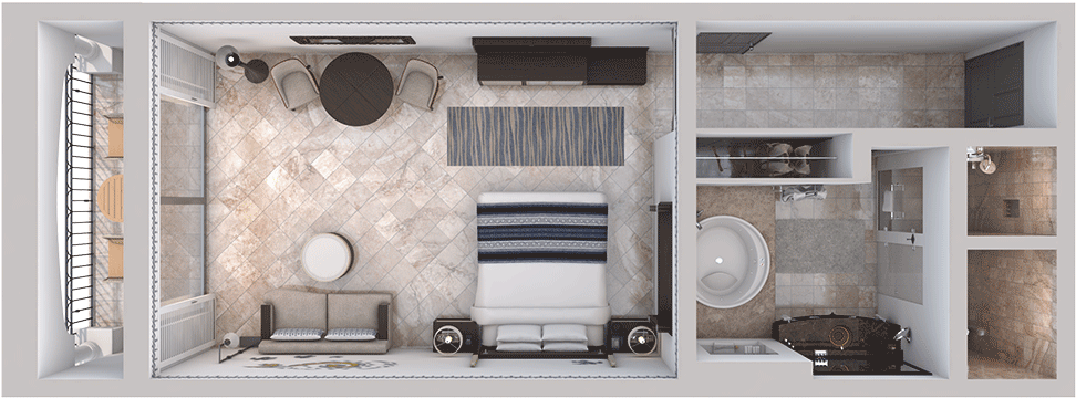 Junior Suite Ocean Front - Hilton Los Cabos Beach & Golf Resort (1024x768), Png Download