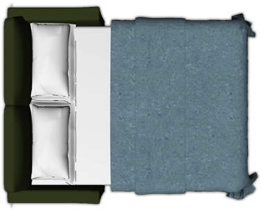 Original Sketchup Model By Moom - Top View Beds Png (400x321), Png Download
