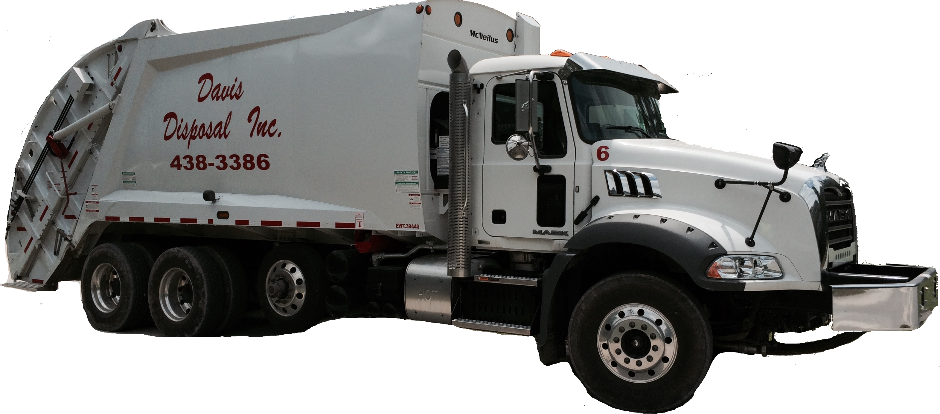 Davis Garbage Truck 1 Jpg - Waste (3205x1423), Png Download