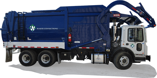 Waste Connections Commercial Truck - Waste Connections Garbage Truck (545x274), Png Download