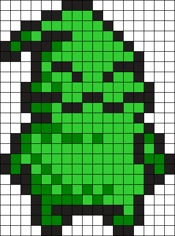Oogie Boogie Perler Bead Pattern / Bead Sprite - Oogie Boogie Pixel Art (358x484), Png Download