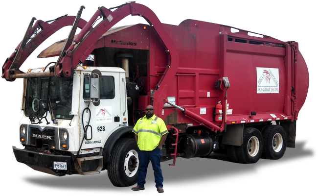 Commercialwaste Pickup - Red Garbage Truck Png (650x400), Png Download