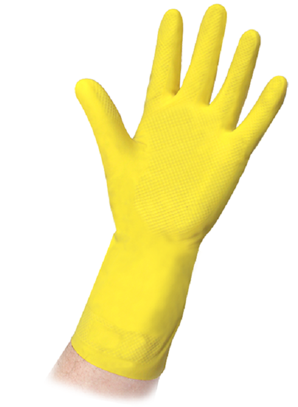 Ansell Medium Workmates Rubber Gloves - Yellow Glove Png (800x800), Png Download