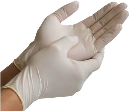 Aoss Truederma Powder-free Latex Exam Gloves - Luvas De Procedimento Cirurgico (443x392), Png Download