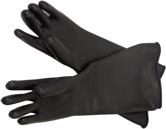 Picture Of Pair Rubber Gloves For Blast Cabinet - Rubber Glove (550x433), Png Download
