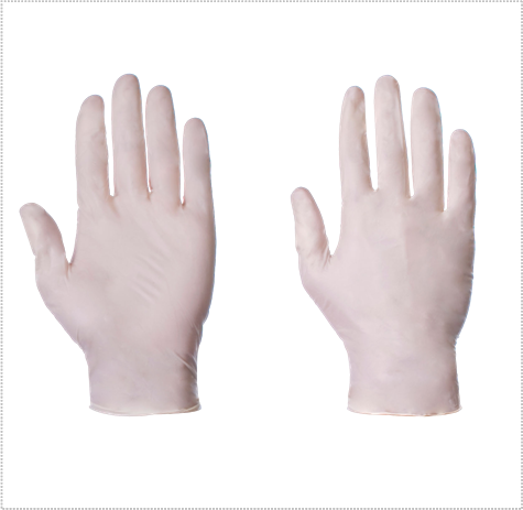 Powder Free Latex Gloves - Clear Gloves Latex Powdered Medium Box 100 (475x463), Png Download