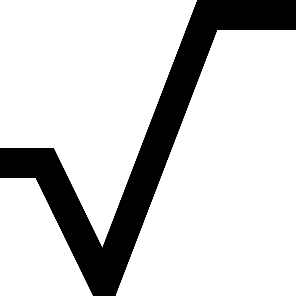 Square And Square Root - Square Root (1600x1600), Png Download