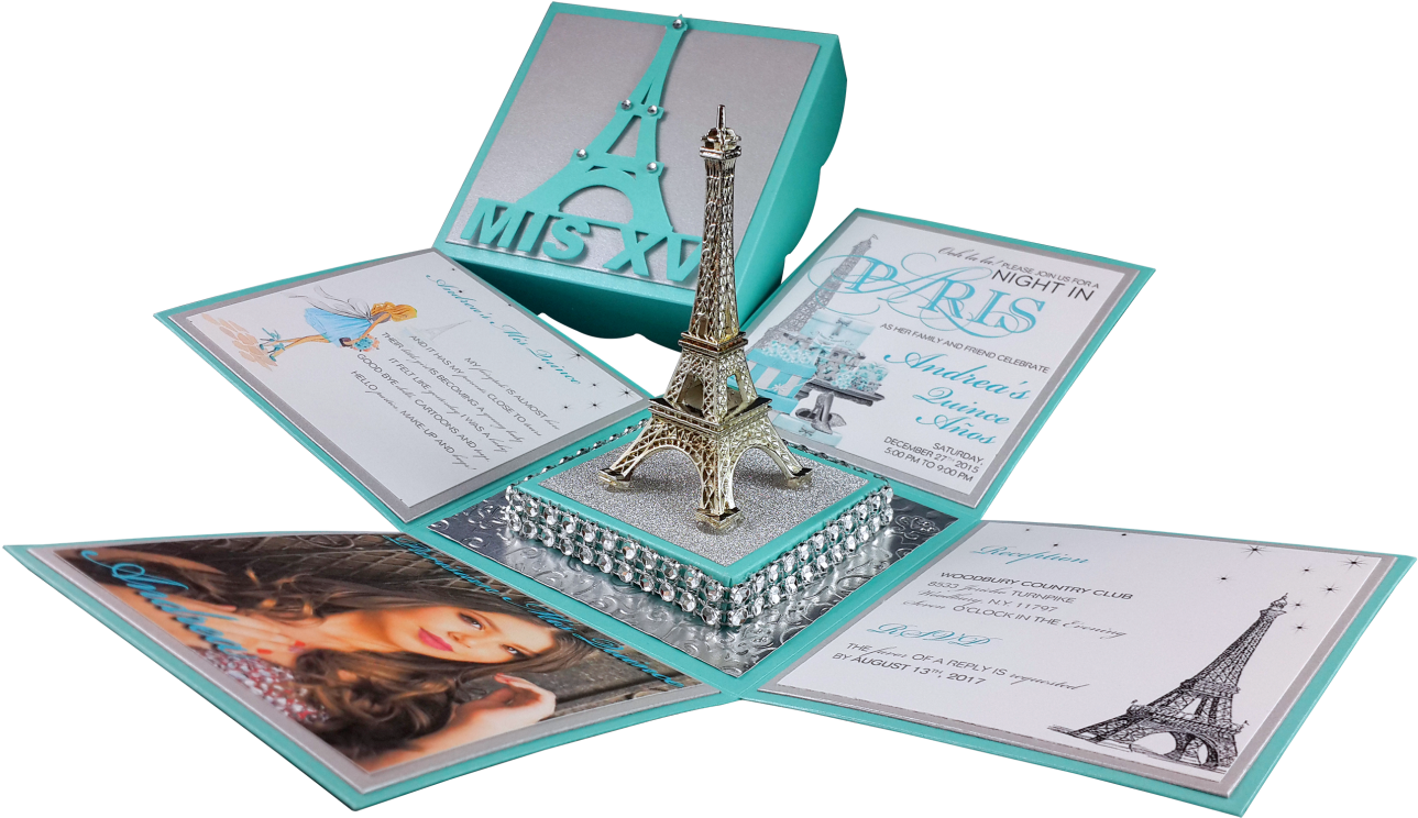 Paris Theme Invitation (1422x800), Png Download