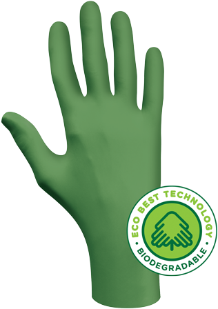 Showa Best 6110pf Biodegradable 4-mil Nitrile Disposable - Showa N-dex Biodegradable 4-mil Nitrile Disposable (329x455), Png Download