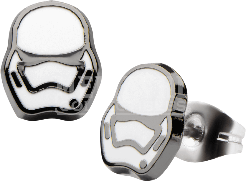 First Order Stormtrooper Stud Earrings - Disney Episode 7 Stormtrooper Stud Earrings (850x850), Png Download