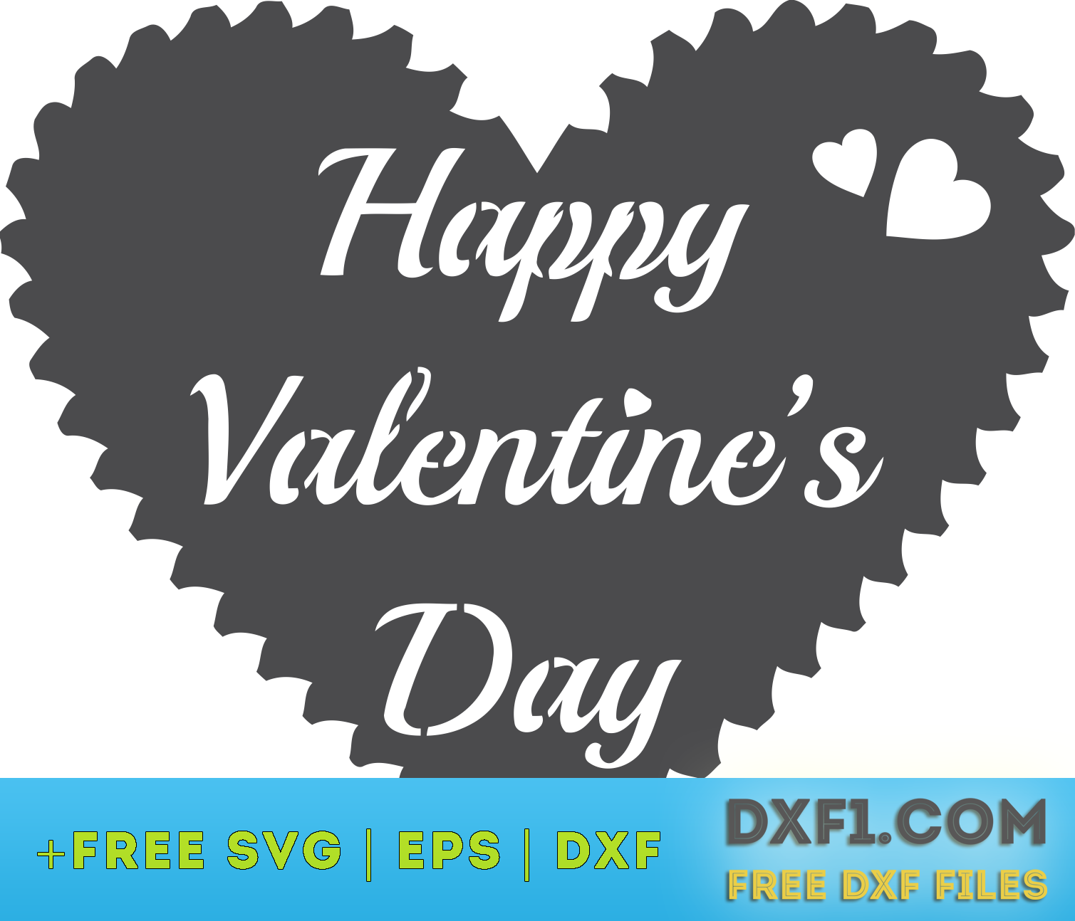 Happy Valentine's Day Cutout Quote - Happy Valentines Day Dxf (1509x1294), Png Download