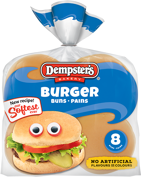 Dempster's® Original Hamburger Buns - Dempster's Hamburger (641x648), Png Download