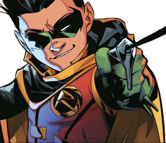 Batman And The Dcu Transparent Damians For Fan Edits - Robin (578x498), Png Download