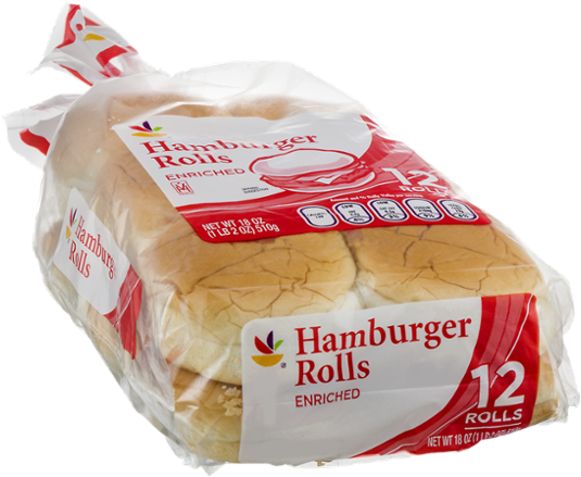 Giant Hamburger Rolls - 12 Count Bag (600x600), Png Download