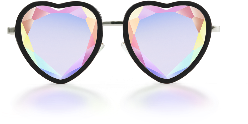 All We Need Is Love And Heart Shaped Crystal Glasses - H0les Prism Eyewear (1123x749), Png Download