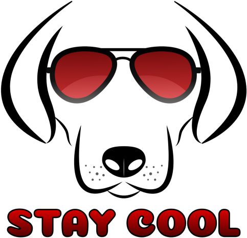 Stay Cool,dog,puppy,cool,logo Shades,free Illustrations,free - Dog (500x500), Png Download