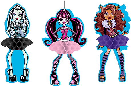 Monster High Honeycomb Decorations - Monster High Decorations (478x322), Png Download
