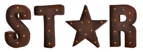 Carnival Led Light Up Wall Letters - La De Da! Wall Light - Letters - S (500x500), Png Download