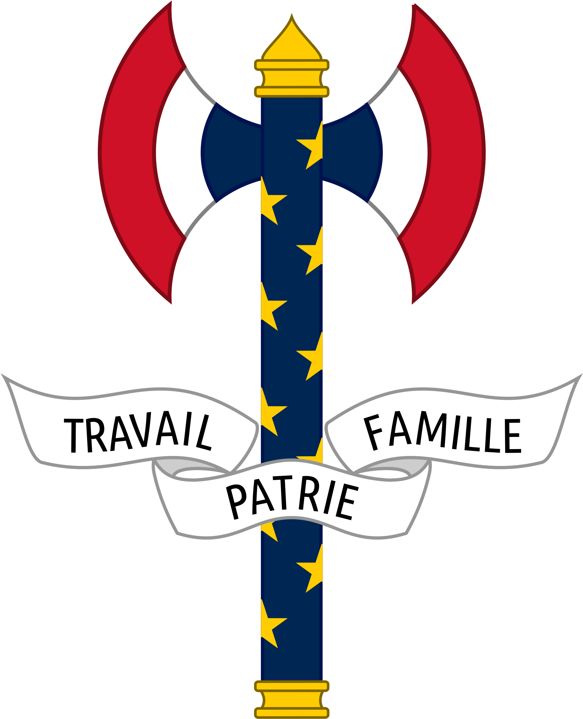 The Personal Emblem Of Philippe Pétain Was A Stylised - Vichy France Flag (2000x2416), Png Download