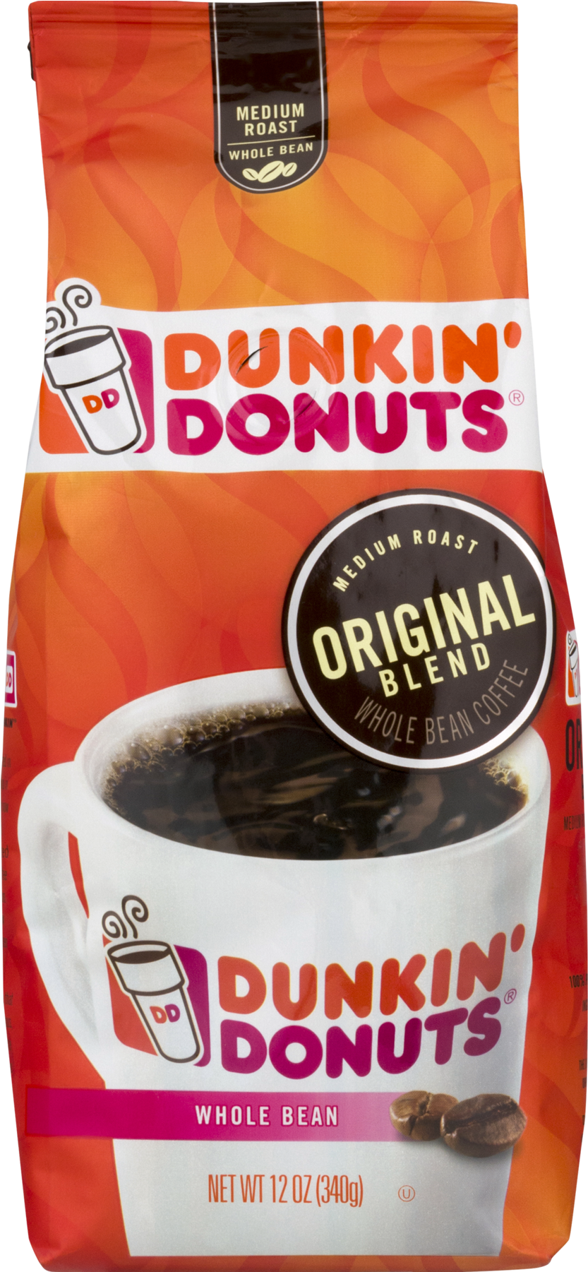 Dunkin' Donuts Original Blend Medium Roast Whole Bean - Dunkin Donuts Decaf Coffee (1800x1800), Png Download