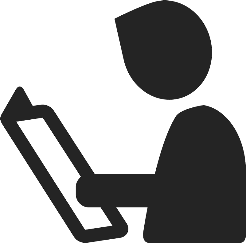 Reading Silhouette Png - Library (800x800), Png Download