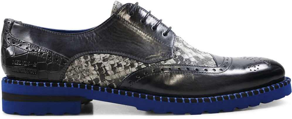 Derby Shoes Henry 13 Snake Crock London Fog Black White - Sneakers (1024x1024), Png Download