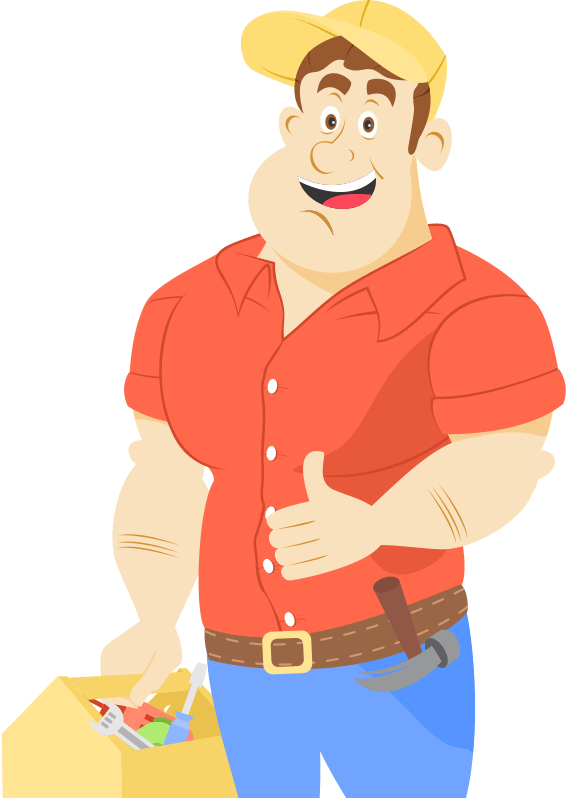 Handyman Services - Cartoon (566x798), Png Download