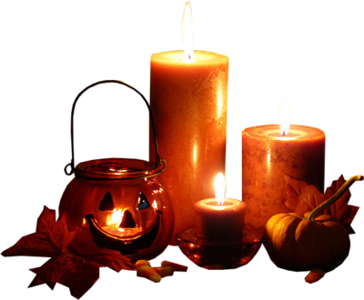 Velas De Halloween Psd - Halloween Candles Transparent (400x330), Png Download