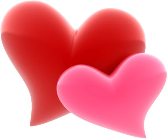 A - Love Heart Images 3d (585x485), Png Download