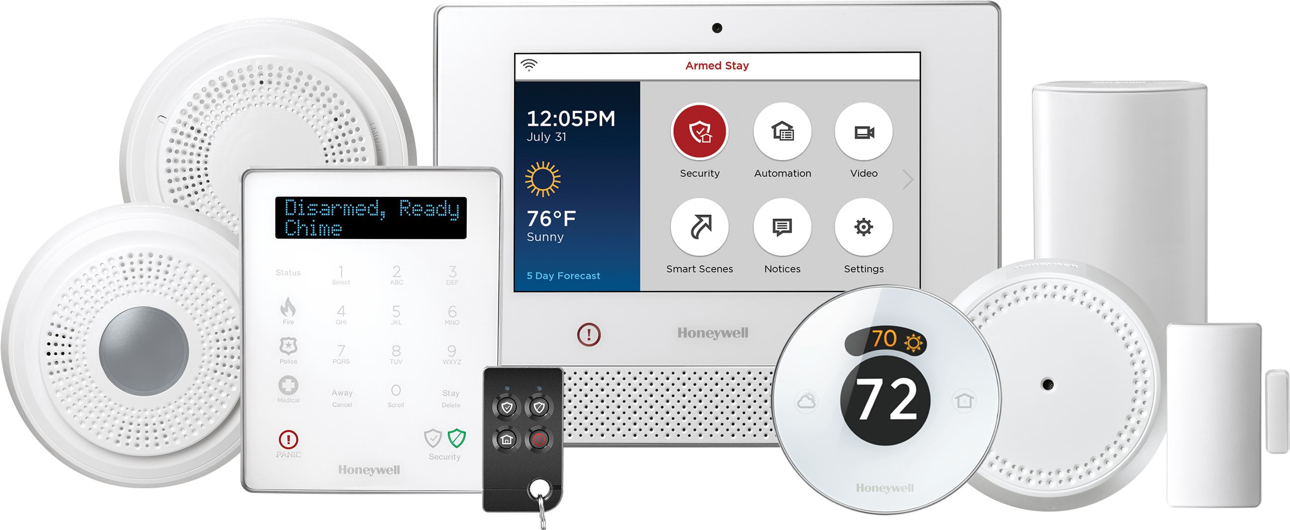 Searching For A Home Security System - Honeywell Lyric 2 Wi-fi Smart Thermostat Homekit-enabled (2658x1171), Png Download