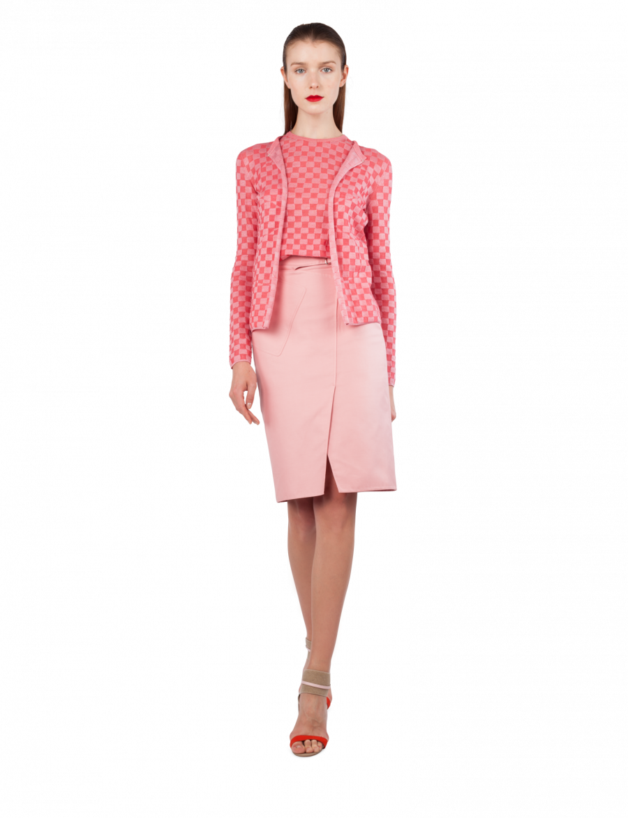 Knit Cardigan With Double Heart Jacquard - Photo Shoot (900x1172), Png Download
