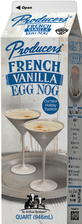 French Vanilla Egg Nog - Producers Dairy (377x826), Png Download